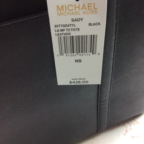 Michael Kors Large Tote Handbag NWT Black Ladies - Picture 6 of 8